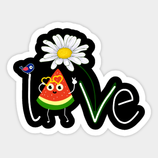 Love Bird Watermelon Flower Mimi Life Sticker